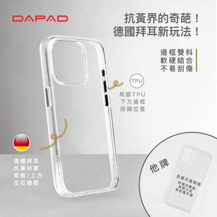 Dapad  Apple iPhone 16 Plus 5G ( 6.7 吋 )    晶鑽-抗黃保護殼-細節圖5