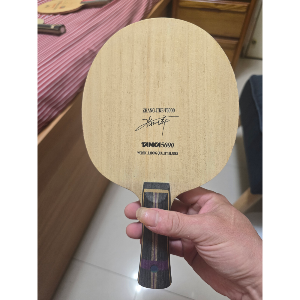 即將絕版 二手 蝴蝶 張繼科 T5000, U碼  94克 重炮 滿面細密小魚鱗紋~41-細節圖2