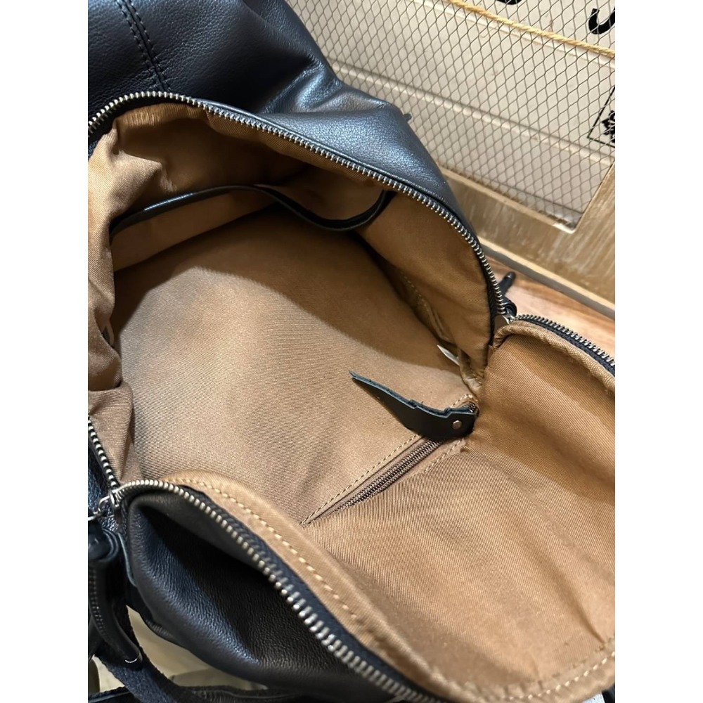 韓國空運🇰🇷真皮後背包🎒旅行包 牛皮半圓後背包 媽媽-細節圖8