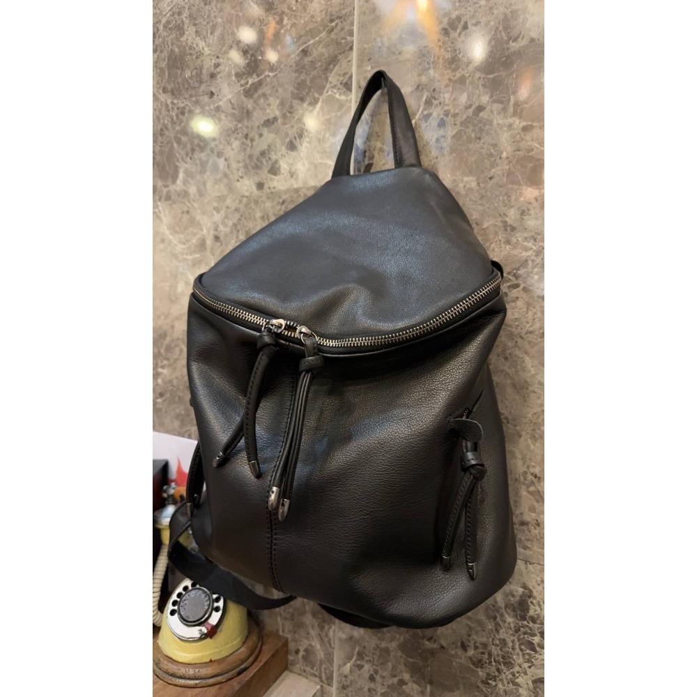 韓國空運🇰🇷真皮後背包🎒旅行包 牛皮半圓後背包 媽媽-規格圖9