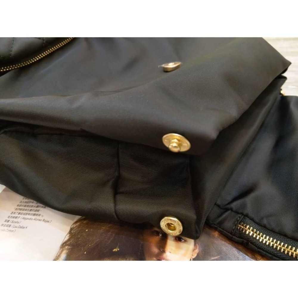 韓國空運🇰🇷／帆布後背包／菱格紋後背包／媽媽包／大容量-細節圖4