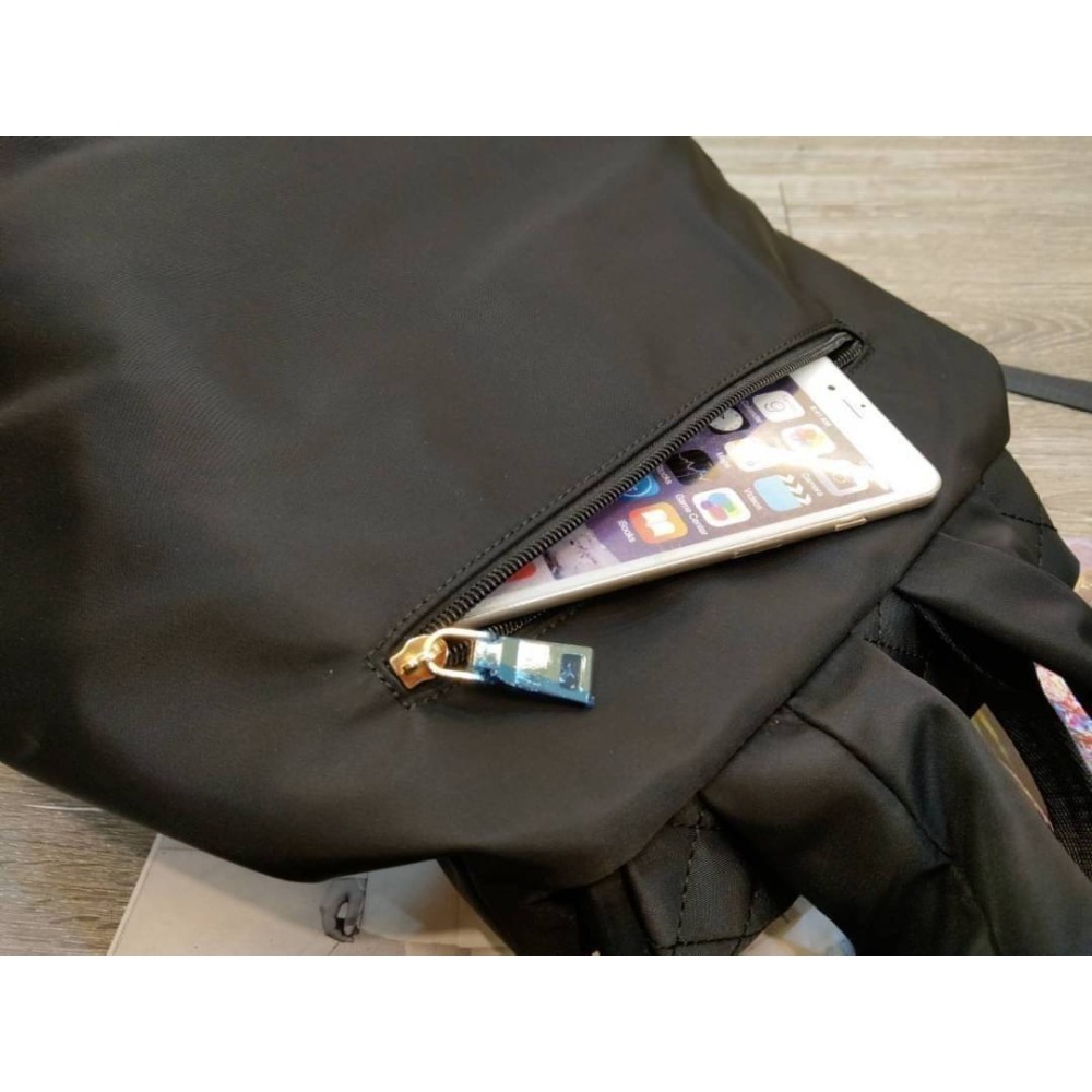 韓國空運🇰🇷／帆布後背包／菱格紋後背包／媽媽包／大容量-細節圖7