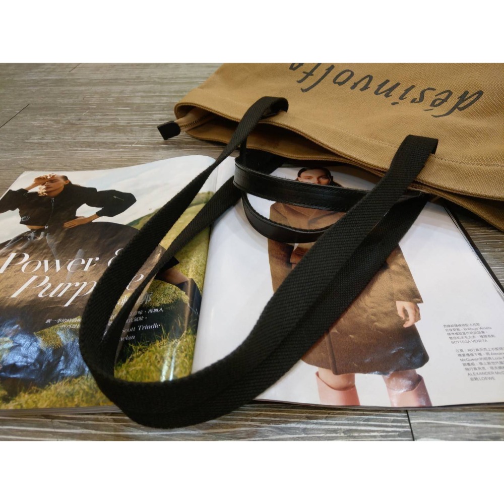 韓國空運🇰🇷／帆布配真皮兩用包／真皮肩背包／手提包／媽媽包／大容量-細節圖9