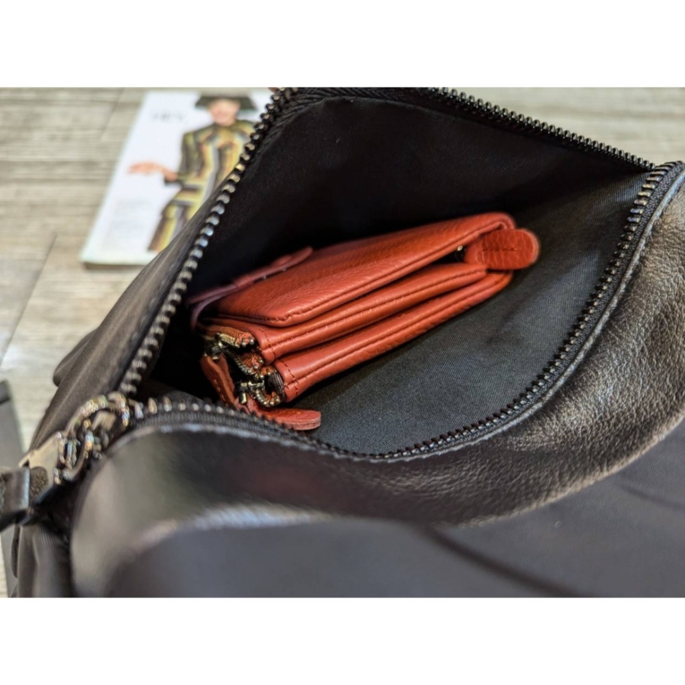 韓國空運🇰🇷／帆布配真皮後背包🎒／旅行包❤️／媽媽包-細節圖9