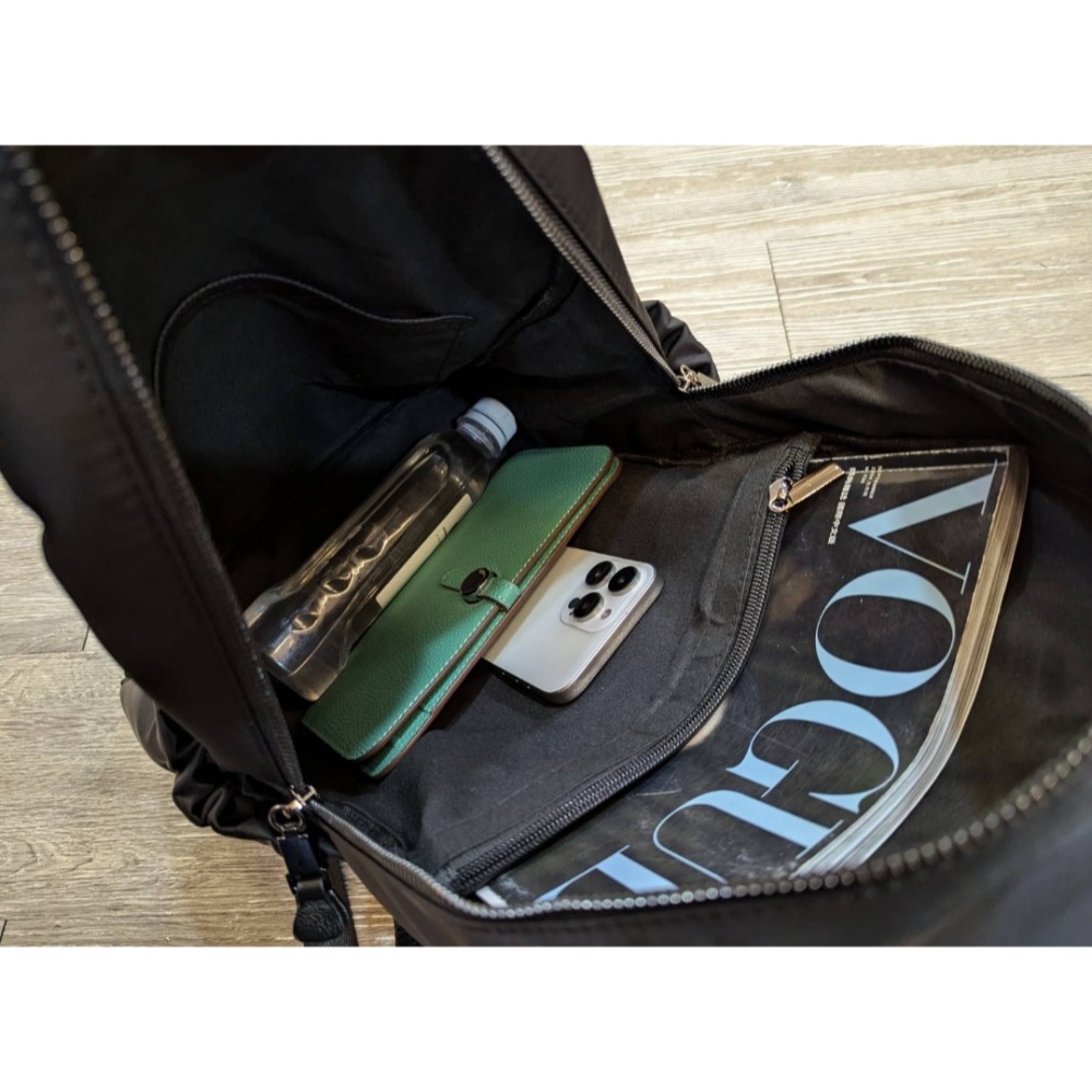 韓國空運🇰🇷／帆布配真皮後背包🎒／旅行包❤️／媽媽包-細節圖11