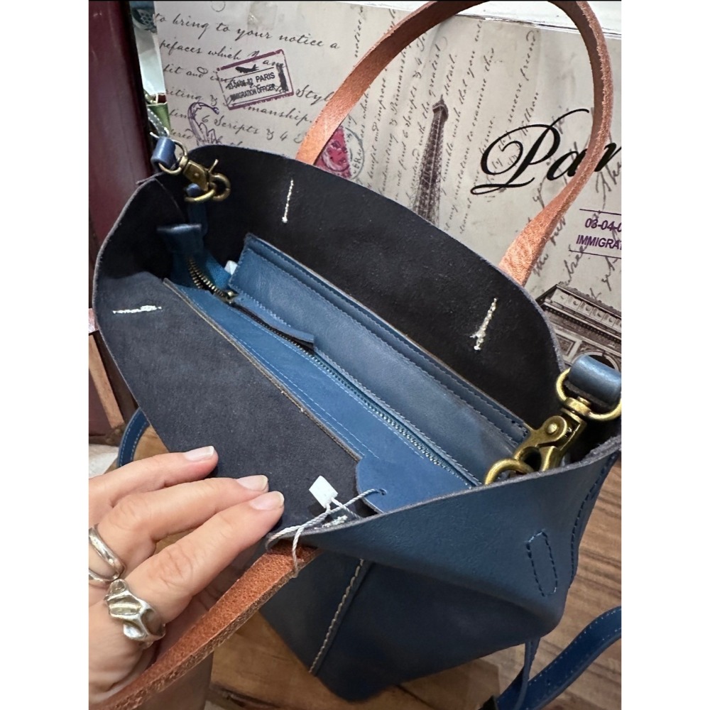 韓國空運🇰🇷／真皮兩用包／真皮斜背包❤️／水桶包／2story-細節圖8