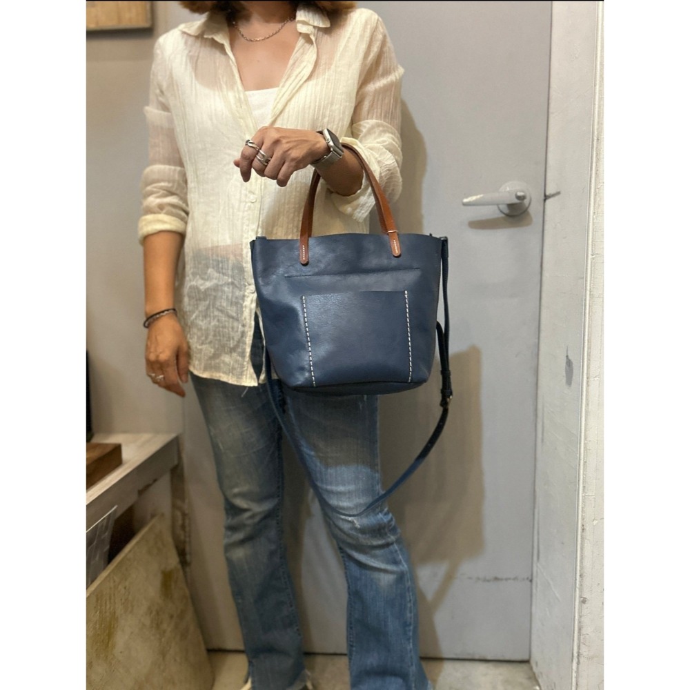 韓國空運🇰🇷／真皮兩用包／真皮斜背包❤️／水桶包／2story-細節圖11