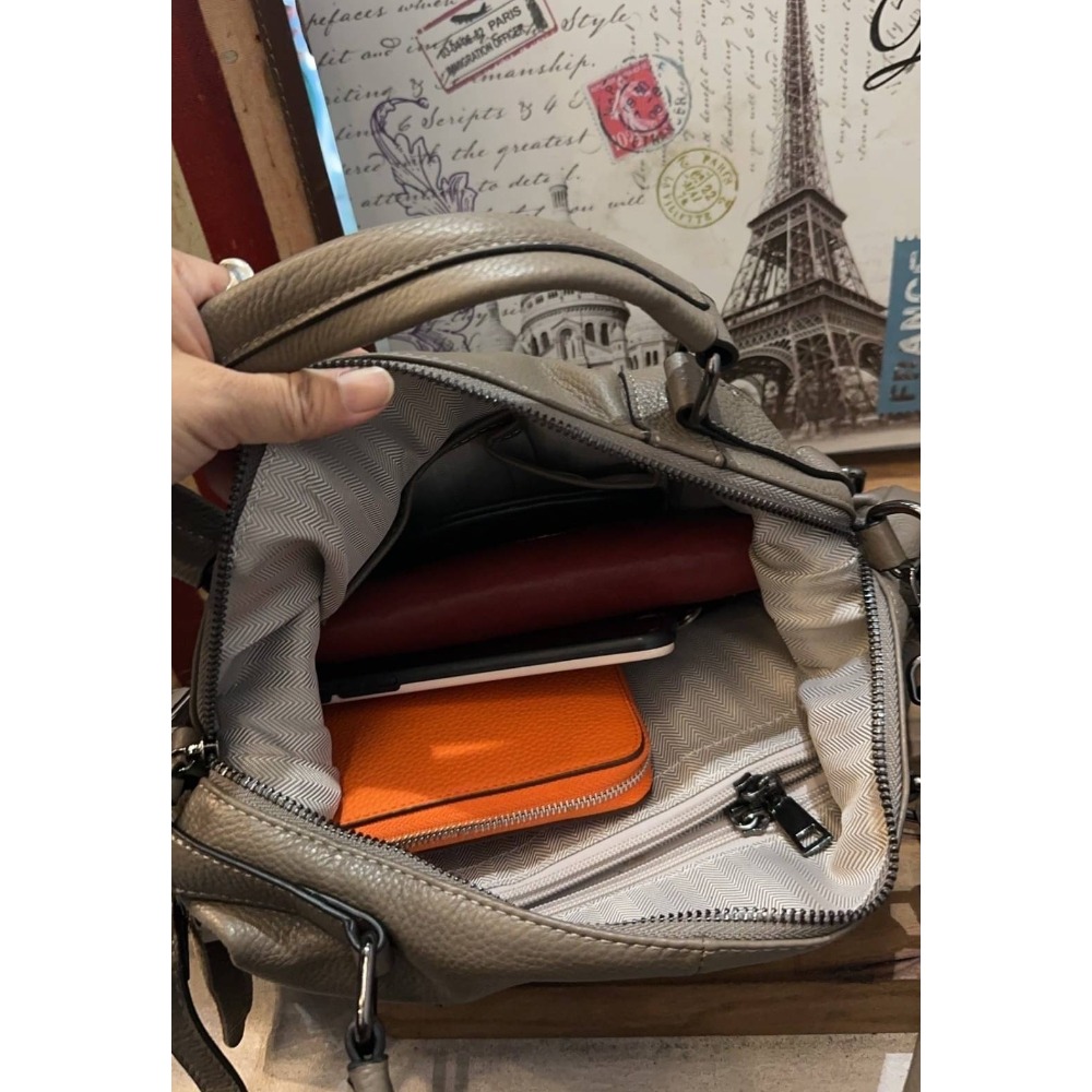 韓國空運🇰🇷／真皮兩用包🔥真皮斜背包❤️手提包／拖特包／牛皮-細節圖5