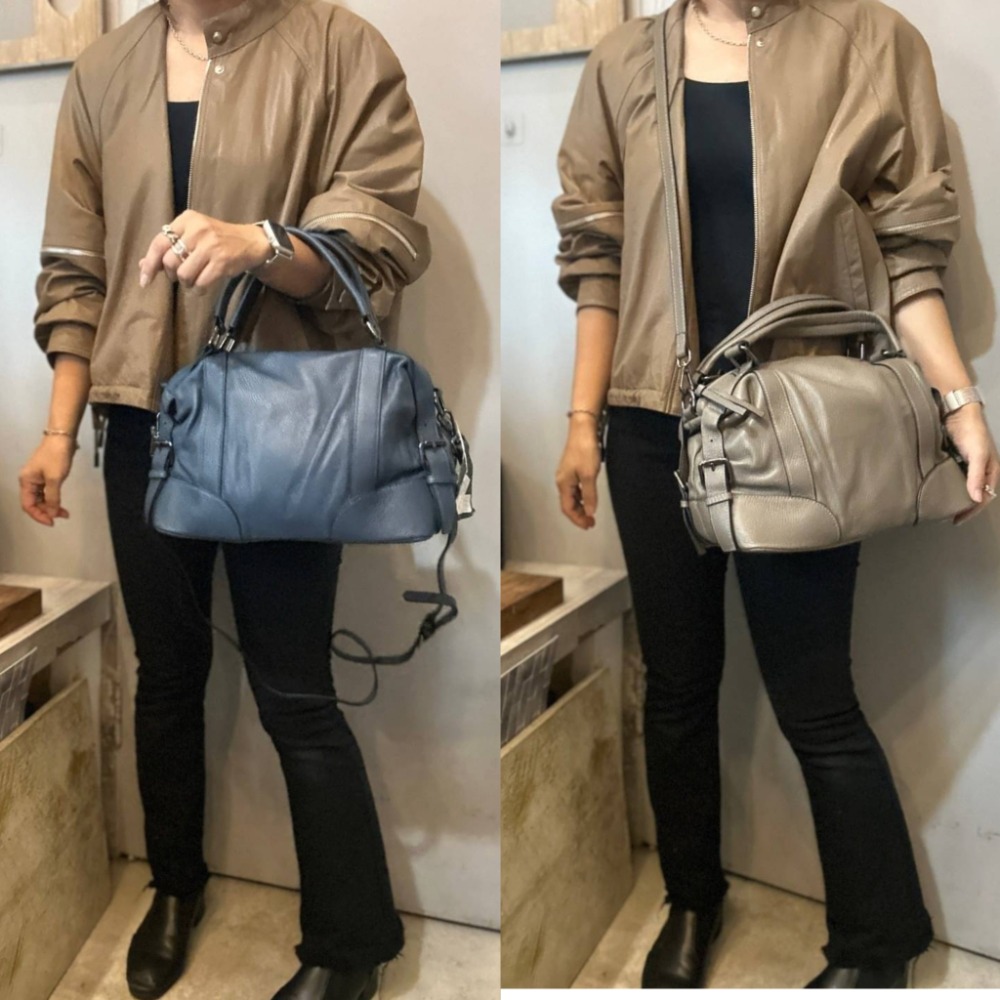 韓國空運🇰🇷／真皮兩用包🔥真皮斜背包❤️手提包／拖特包／牛皮-細節圖7