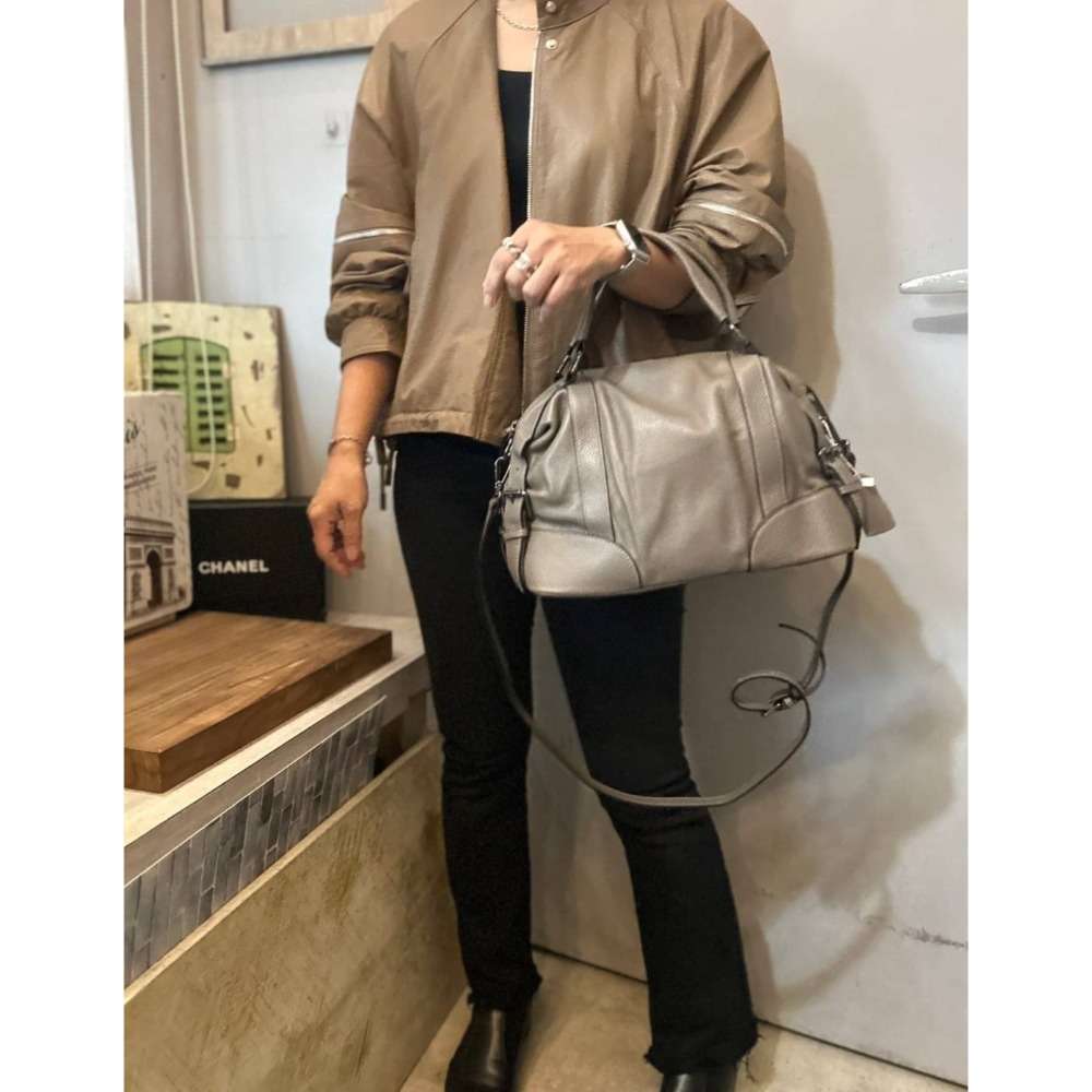 韓國空運🇰🇷／真皮兩用包🔥真皮斜背包❤️手提包／拖特包／牛皮-細節圖8