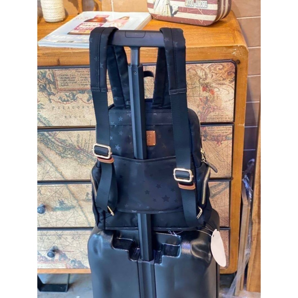 韓國空運🇰🇷 帆布後背包 旅行包 媽媽包🎒 星星後背包 韓國ensoen-細節圖7