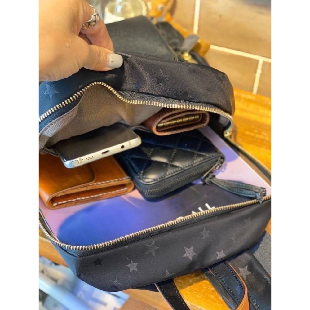 韓國空運🇰🇷 帆布後背包 旅行包 媽媽包🎒 星星後背包 韓國ensoen-細節圖9