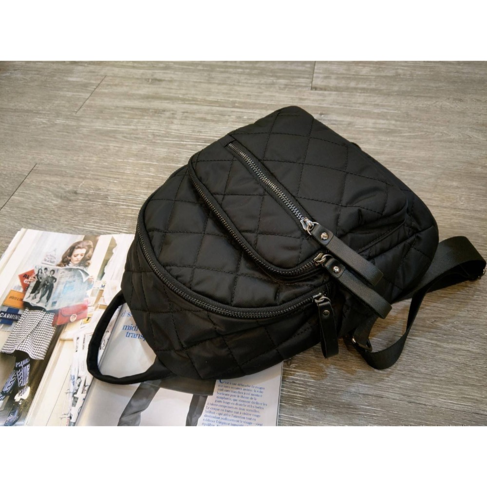 韓國空運🇰🇷 休閒後背包🎀 旅行包 菱格紋 媽媽包-細節圖4