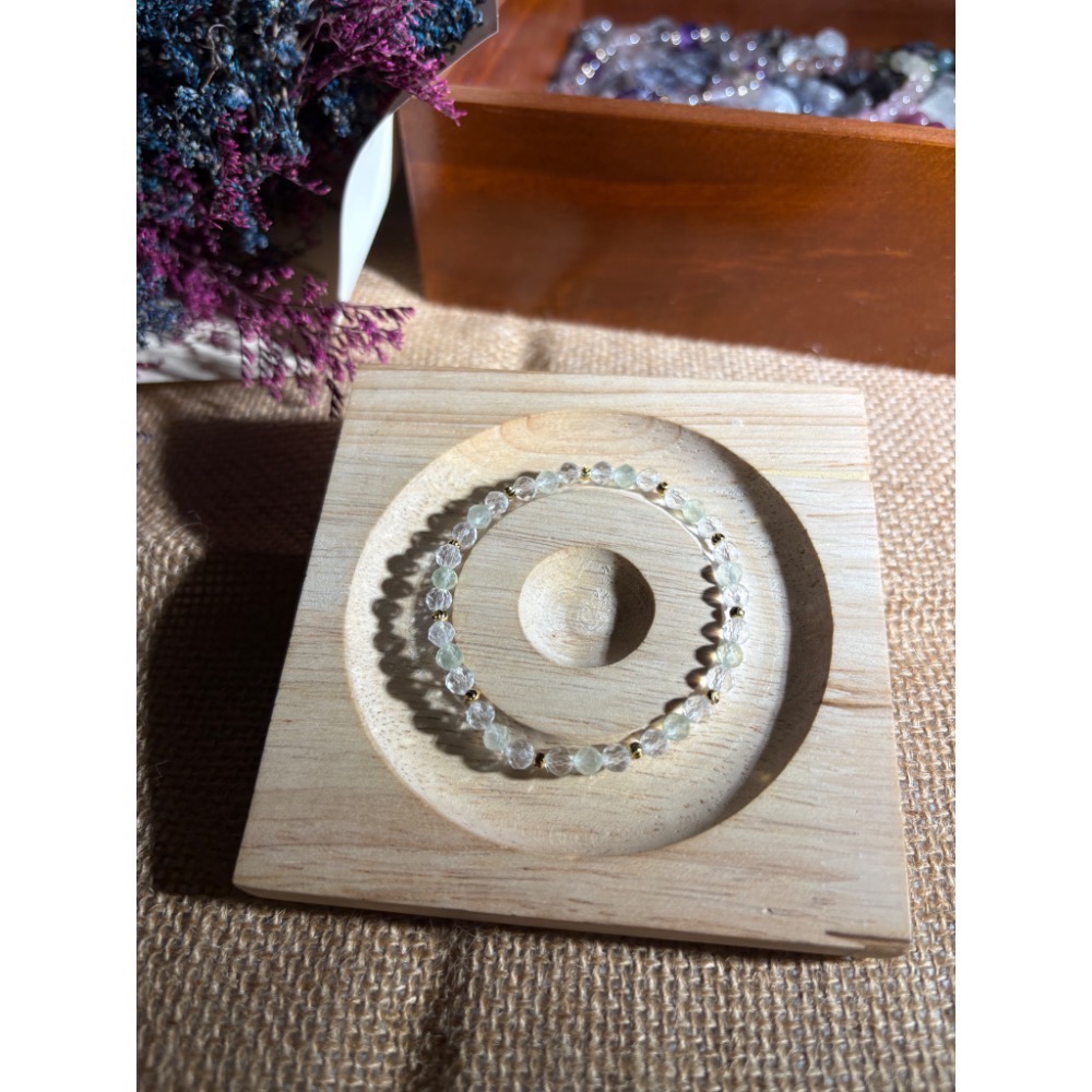 小咪數設計款A-葡萄石、白水晶(招財、事業、生日、禮物、送禮、情侶、女友、親子、寶寶、朋友、閨蜜、姐妹、朋友)-細節圖2