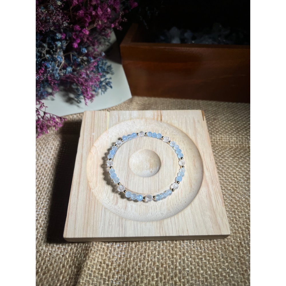 小咪數設計款C1-海藍寶、白水晶(招財、事業、送禮、生日、禮物、情侶、女友、姐妹、閨蜜、朋友)-細節圖3