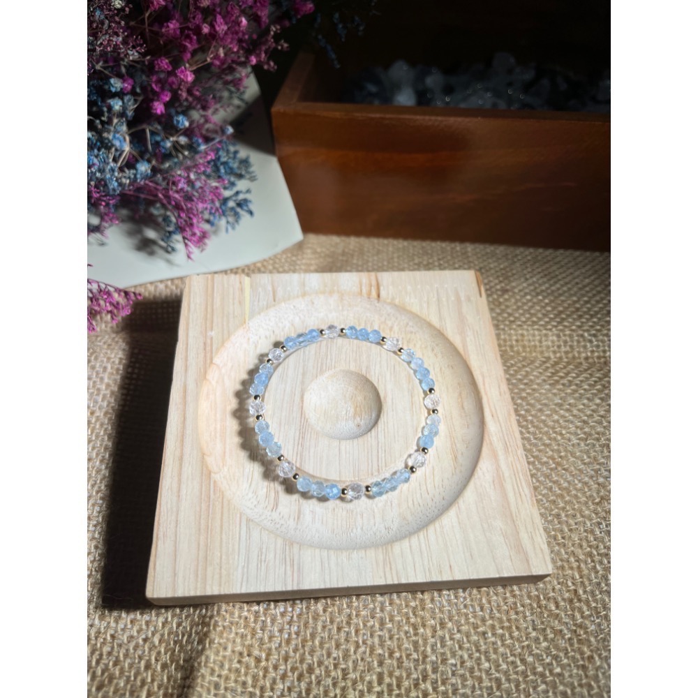 小咪數設計款C1-海藍寶、白水晶(招財、事業、送禮、生日、禮物、情侶、女友、姐妹、閨蜜、朋友)-細節圖5