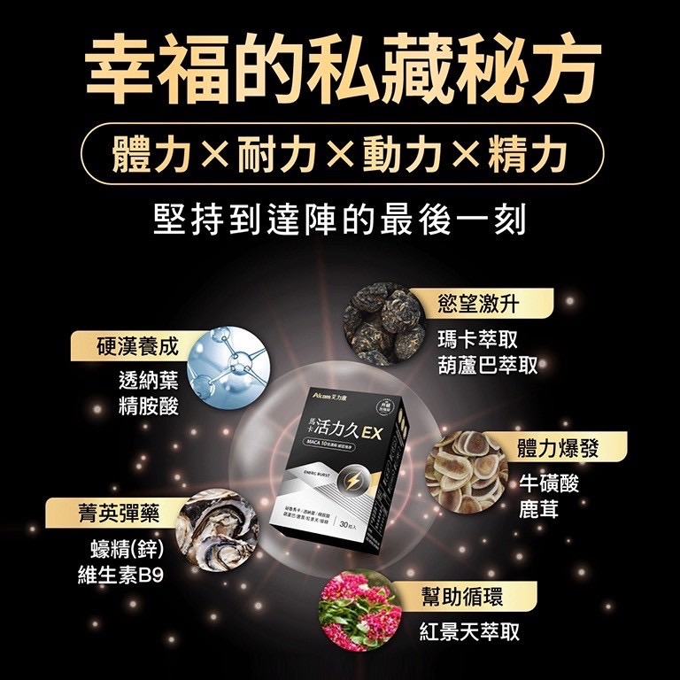 公司現貨🐠總代理 Aicom艾力康 馬卡活力久EX(30粒/盒)-細節圖5