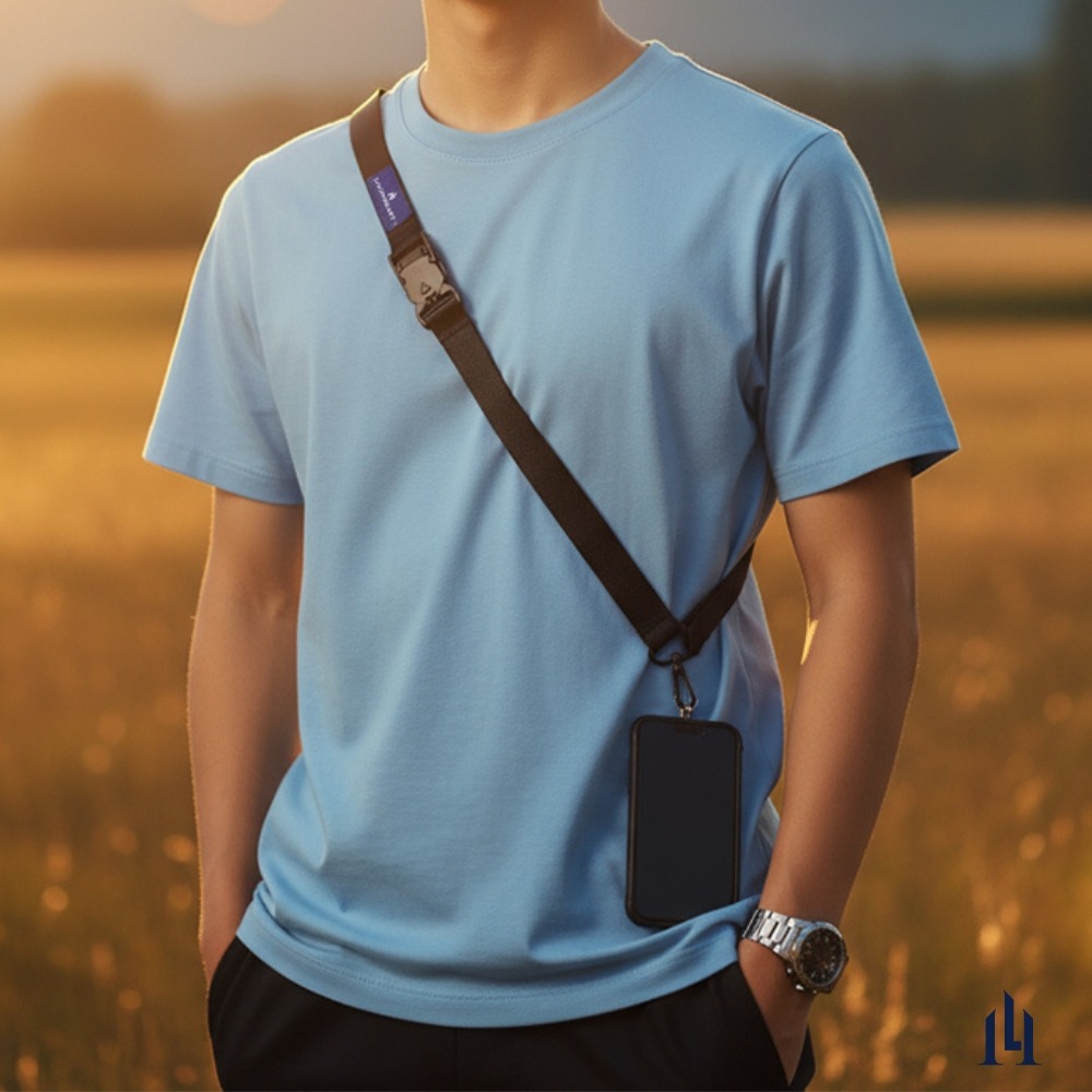 戰術風格磁吸快扣背帶 內附2個圓形快扣及1個S型快扣 可同時掛載多件物品 解放雙手的戶外手機掛繩-細節圖5