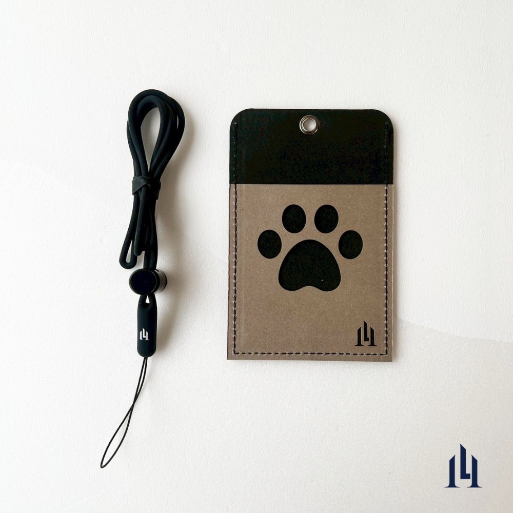 寵物造型-貓掌 免取卡正面感應證件套 可客製 其他夾層票卡不干擾 臺灣製造獨家精品 附矽膠掛繩-細節圖3