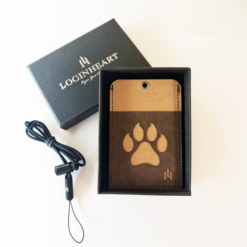 寵物造型－狗掌 免取卡正面感應證件套 可客製 其他夾層票卡不干擾 臺灣製造獨家精品 附矽膠掛繩-細節圖2