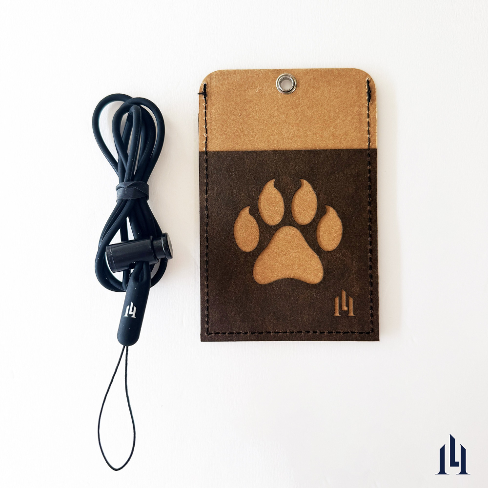 寵物造型－狗掌 免取卡正面感應證件套 可客製 其他夾層票卡不干擾 臺灣製造獨家精品 附矽膠掛繩-細節圖4