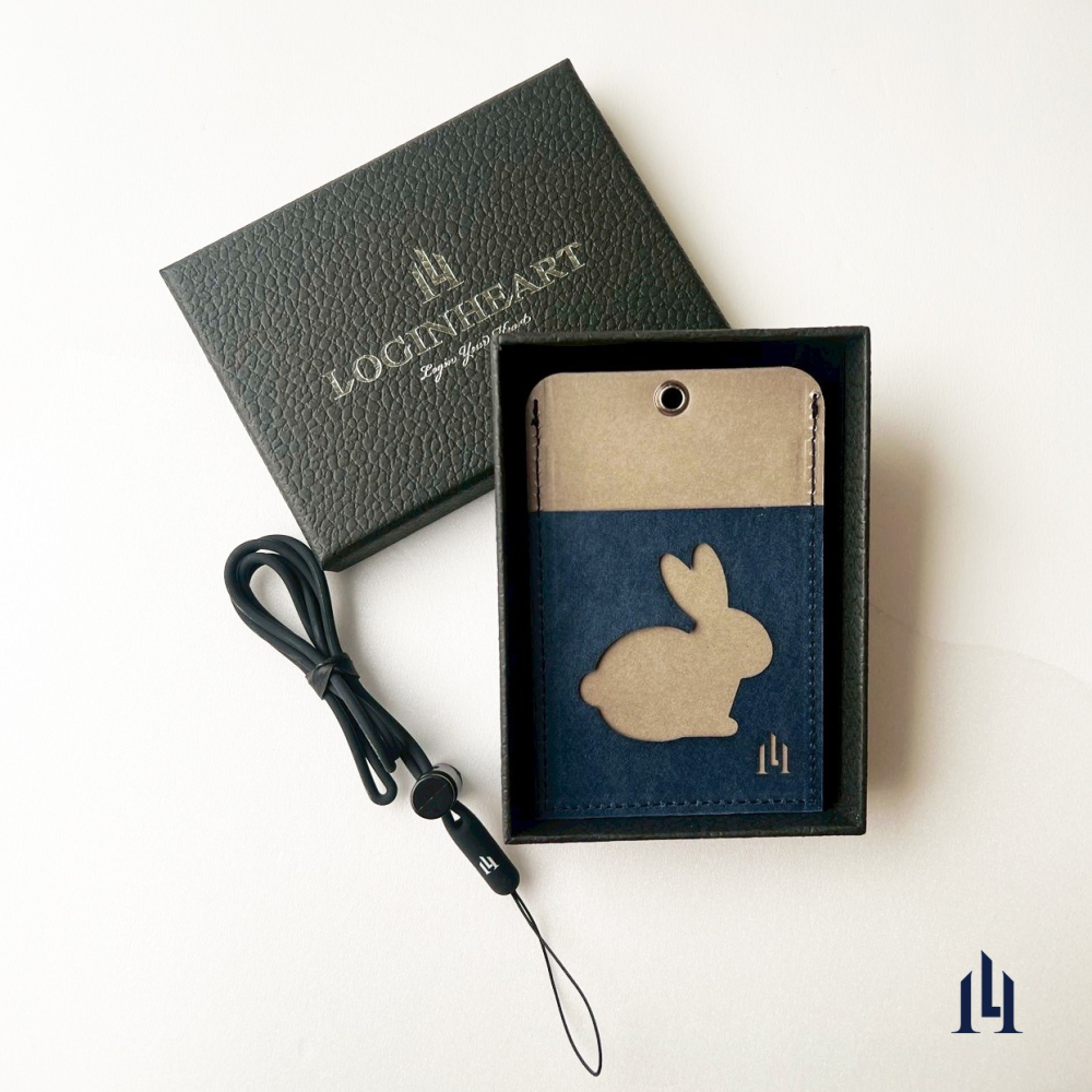 寵物造型－兔子 免取卡正面感應證件套 可客製 其他夾層票卡不干擾 臺灣製造獨家精品 附矽膠掛繩-細節圖2