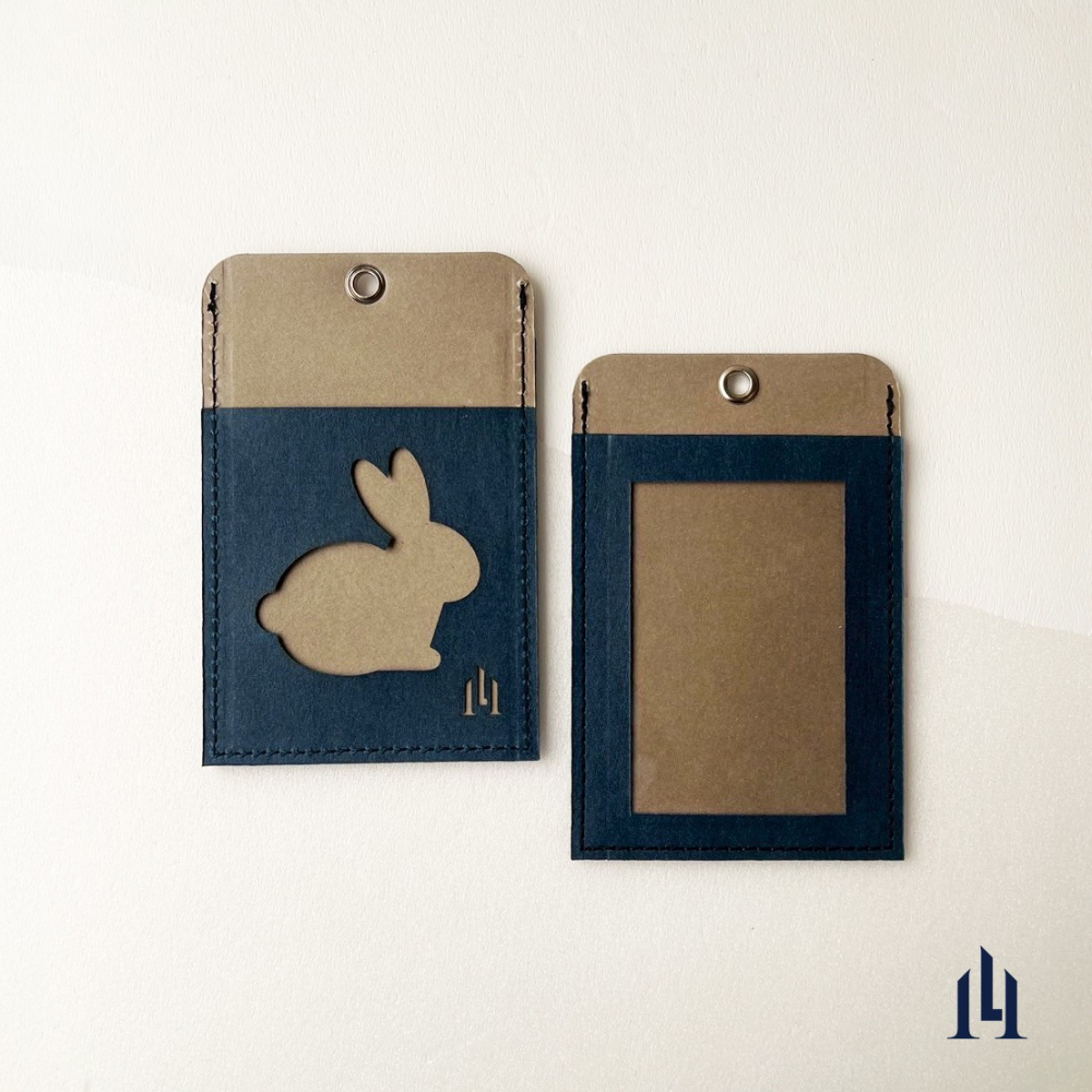 寵物造型－兔子 免取卡正面感應證件套 可客製 其他夾層票卡不干擾 臺灣製造獨家精品 附矽膠掛繩-細節圖4