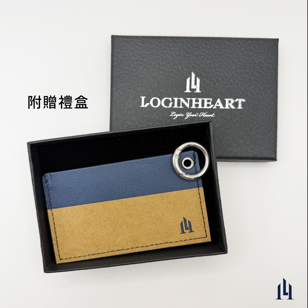 棕冷藍 隨行快扣卡夾 卡套 名片夾 可客製 扣環設計 吊掛便利-細節圖7