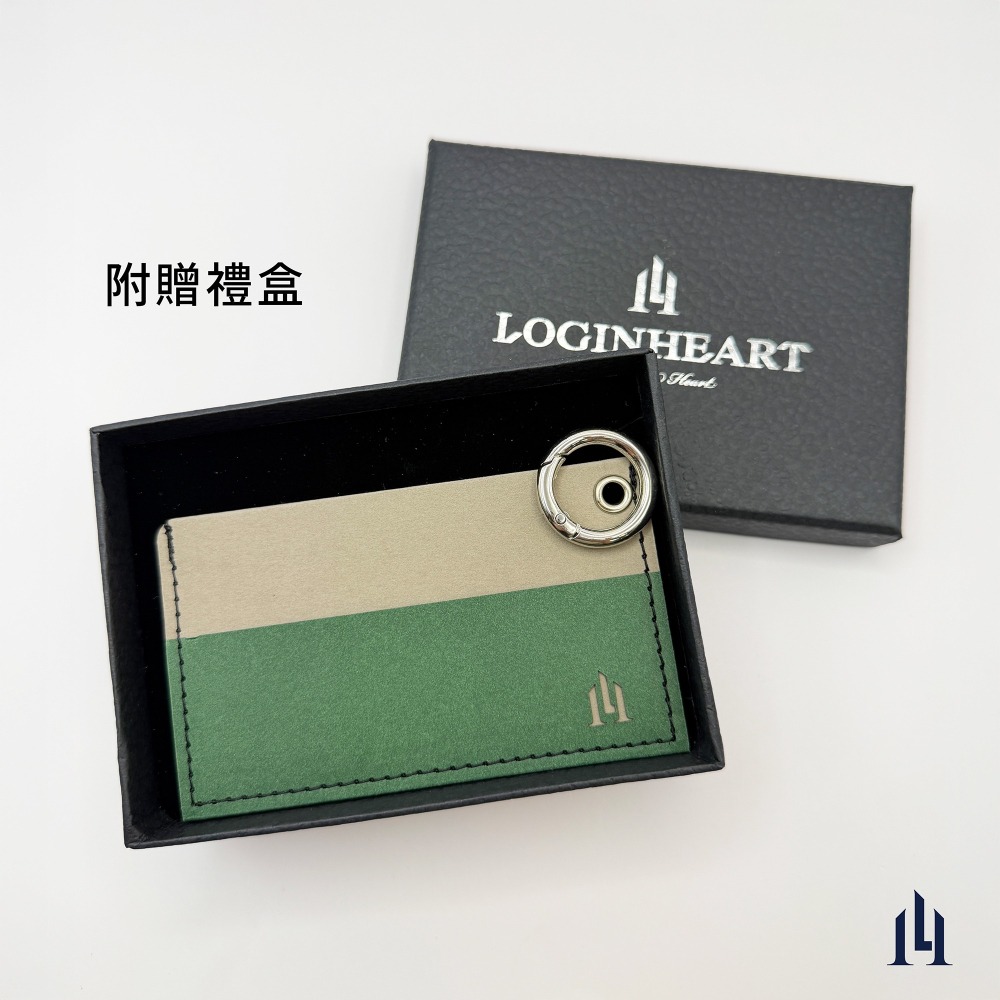 綠霧灰 隨行快扣卡夾 卡套 名片夾 可客製 扣環設計 吊掛便利-細節圖7