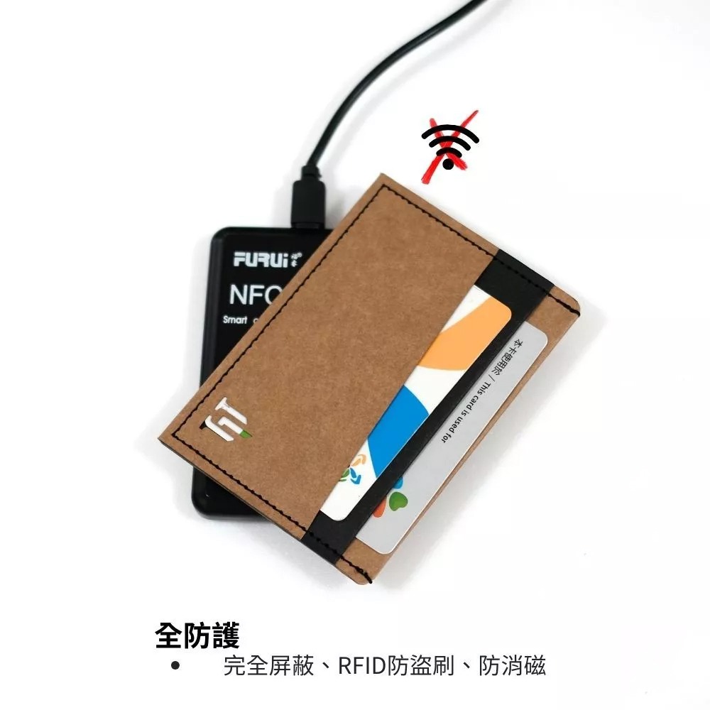 竹・棕咖 全防護屏蔽感應卡夾 名片夾  5卡層皆受屏蔽 防盜刷 防消磁 台灣製造獨家精品-細節圖6