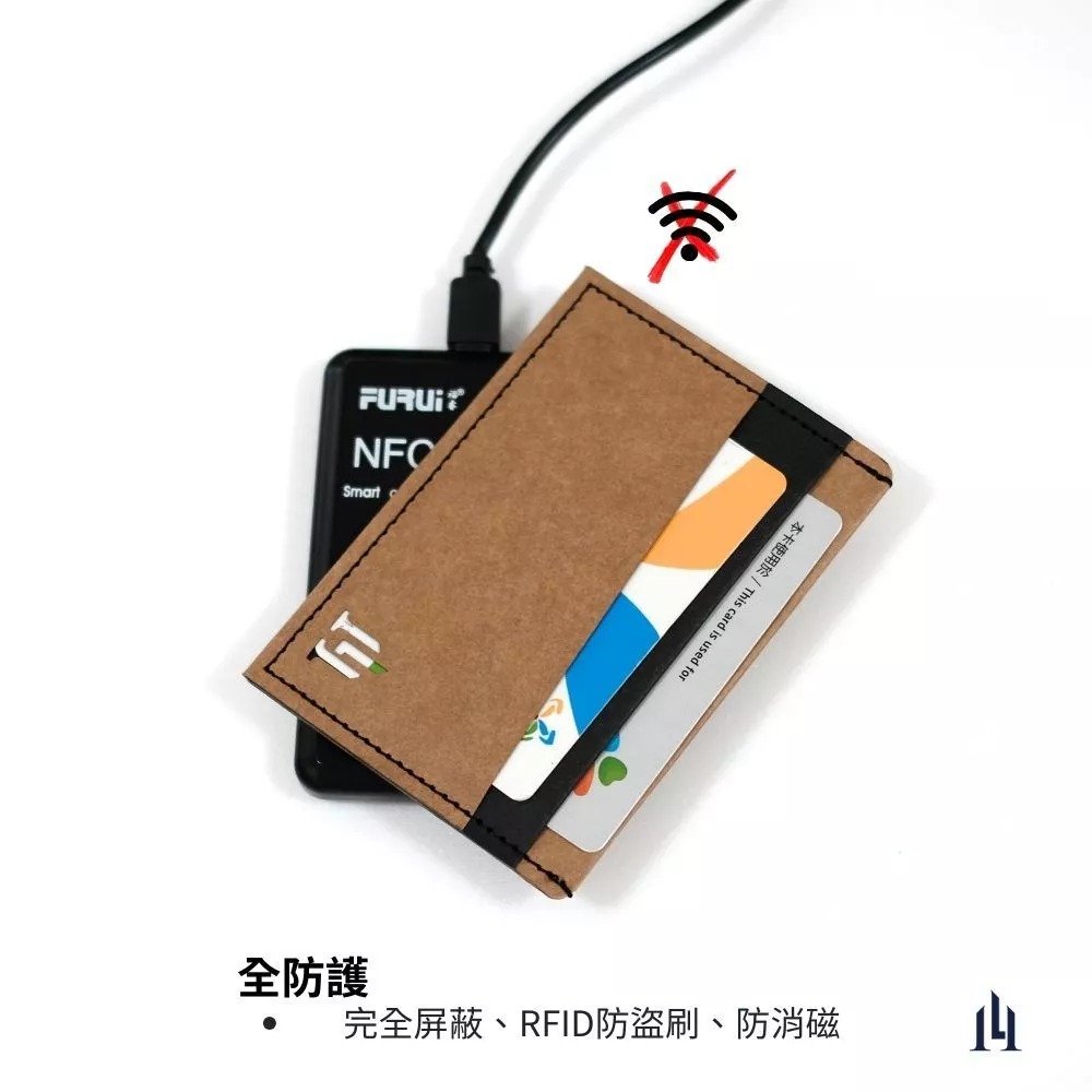 餘・藍灰 全防護屏蔽感應卡夾 名片夾  5卡層皆受屏蔽 防盜刷 防消磁 台灣製造-細節圖6