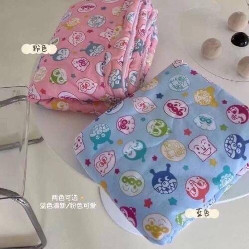 台灣現貨 台灣出貨 麵包超人兒童冷感夏被 幼稚園 防風蓋被 安撫毯 嬰兒 推車蓋毯 午睡毯-細節圖2