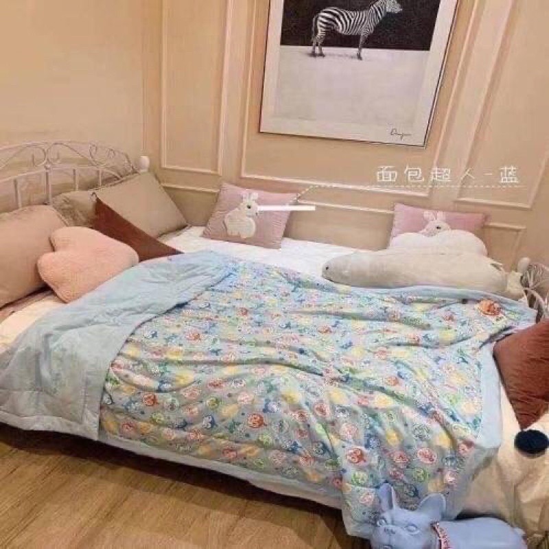 台灣現貨 台灣出貨 麵包超人兒童冷感夏被 幼稚園 防風蓋被 安撫毯 嬰兒 推車蓋毯 午睡毯-細節圖3