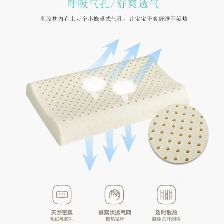 預購 兒童卡通造型泰國乳膠枕-細節圖7