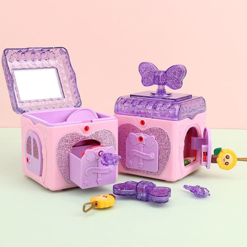 預購 驚喜鑰匙百寶箱 女孩玩具 兒童驚喜盒子 百寶盒魔法神奇公主新款益智趣味-細節圖5