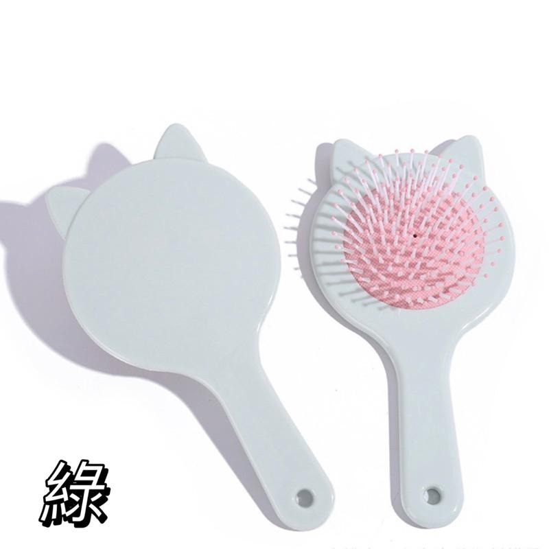 (顏色隨機出) 現貨 台灣出貨 貓耳糖果色氣墊按摩梳 梳子-細節圖3