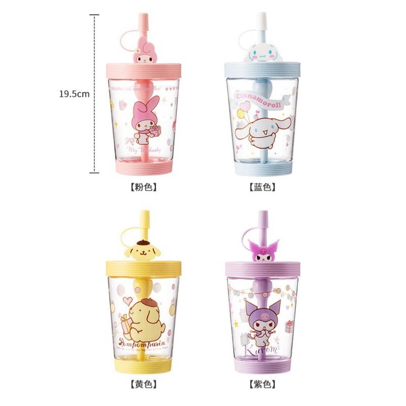 預購 卡通繽紛隨行杯玉桂狗吸管杯庫洛米卡通可愛水杯-細節圖6