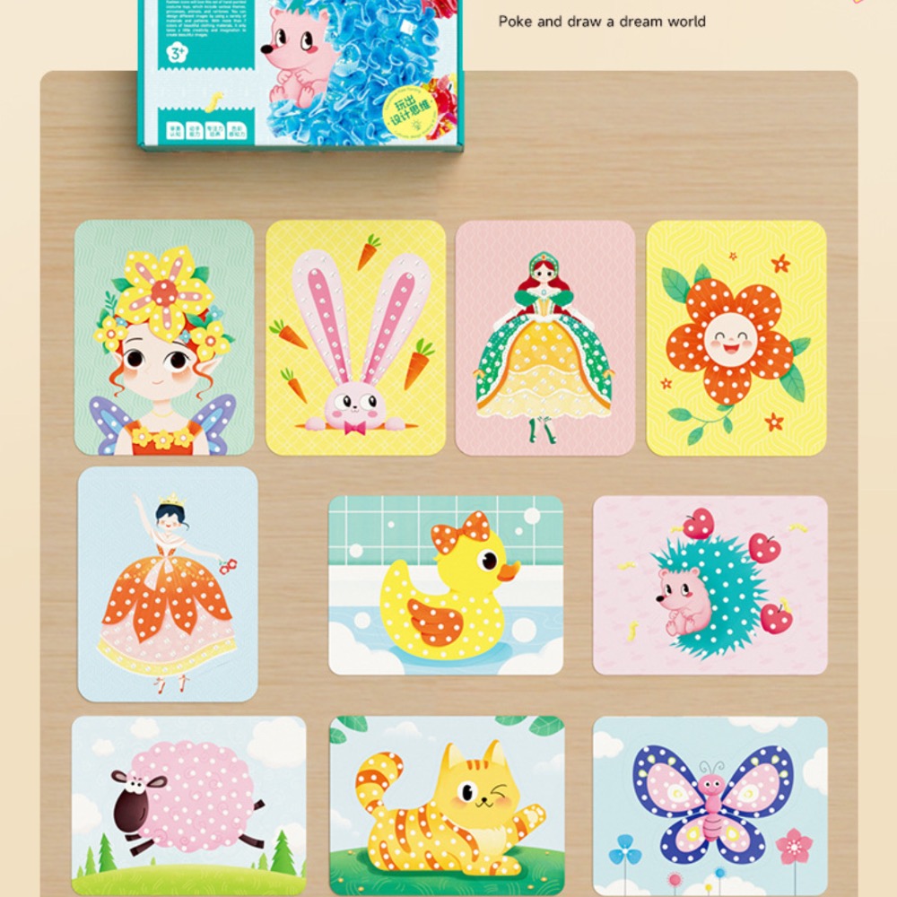 預購 兒童益智戳戳畵🚀 兒童手工diy 戳戳畵 卡通夢幻手繪 創作潛能 創意戳戳畵 益智玩具-細節圖8