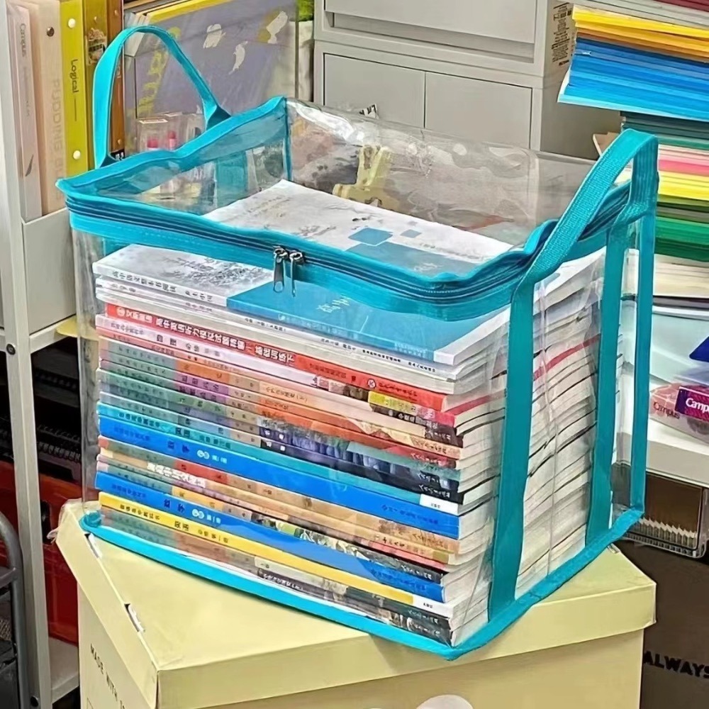 (缺色隨機出) 書本收納透明袋1入 書本收納袋顏色 學期 收納袋文具收納袋 書本收納袋 玩具收納袋-細節圖5