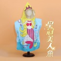 預購 兒童印花卡通浴巾 男女連帽浴袍 披風吸水 加大款兒童浴巾-規格圖11