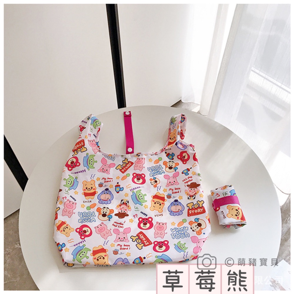 預購 卡通環保購物手提袋 耐重可摺疊購物袋 日系卡通環保袋 收納袋 旅行袋 環保購物袋 防水牛津布 手提袋 側背袋-細節圖3
