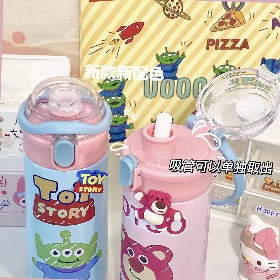 預購 卡通304不鏽鋼保溫杯 高顏值小眾便攜簡約不銹鋼學生便攜保溫吸管杯-細節圖6