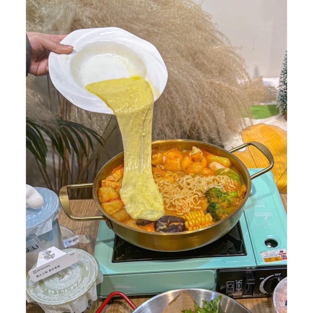 預購 韓式泡麵鍋 不鏽鋼鍋 金色雙耳鍋 電磁爐通用 海鮮鍋 拉麵鍋 加厚乾鍋 泡麵鍋 泡菜鍋 金色雙耳鍋-細節圖3