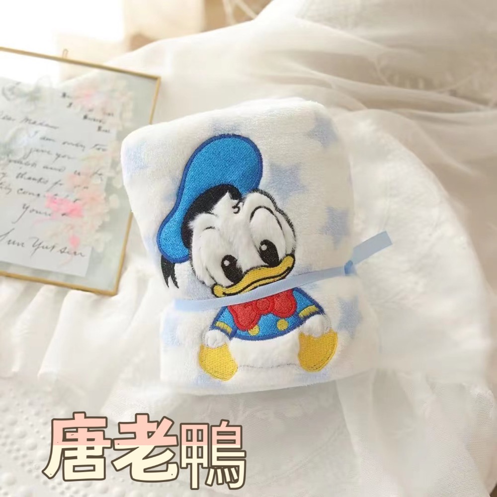預購 迪士尼卡通珊瑚絨午睡毯 蓋毯 小毯子 珊瑚絨 草莓熊 毛怪 卡比 史迪奇 三眼怪 米奇 唐老鴨 大眼仔-細節圖4
