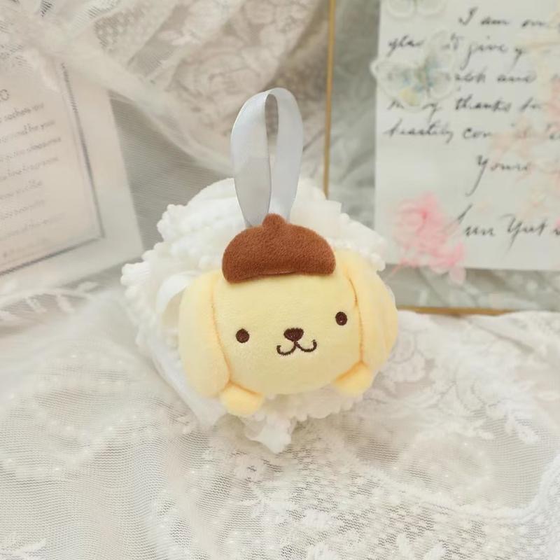 預購 三麗鷗造型卡通沐浴花球 可愛卡通庫洛米美樂蒂沐浴球學生搓澡浴花寶寶洗澡起泡球搓背神器-細節圖9