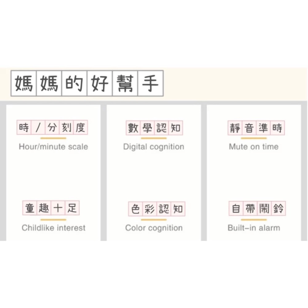 預購 兒童早教學習小鬧鐘 臺式靜音學生時鐘桌面兒童學習自律-細節圖2