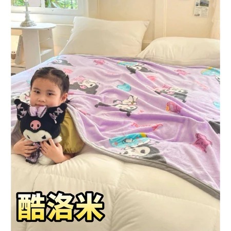 預購 台灣出貨 三麗鷗毛絨蓋毯 空調毯 冷氣毯 雪花毯 汽車小毛毯 辦公室毛毯 雪花被 秋冬毛毯 秋冬被-細節圖6