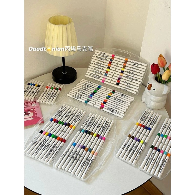 預購 台灣出貨 80色丙烯馬克筆 Daodtnian 新款兒童畫畫 色彩鮮艷濃郁飽和度 高丙烯馬克筆 兒童馬克筆-細節圖7