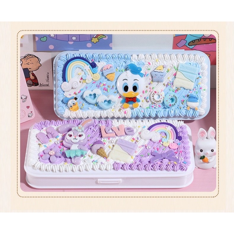 預購 台灣出貨 DIY奶油膠文具盒 DIY文具盒 三麗鷗 超人 恐龍 聖誔 DIY奶油膠 鉛筆文具盒 鉛筆盒-細節圖6