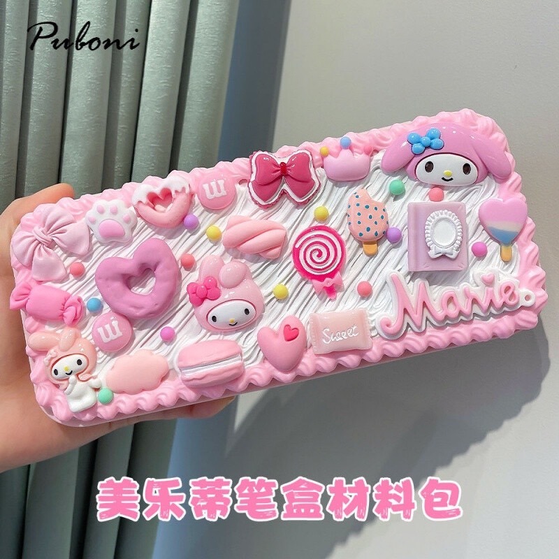 預購 台灣出貨 DIY奶油膠文具盒 DIY文具盒 三麗鷗 超人 恐龍 聖誔 DIY奶油膠 鉛筆文具盒 鉛筆盒-規格圖6